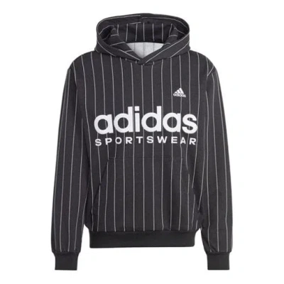 ADIDAS ORIGINALS adidas Pinstripe Fleece Hoodie 'Black White'