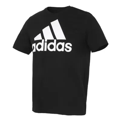 ADIDAS ORIGINALS adidas Printed Big Logo Essentials Tee Short Sleeve Men's Black