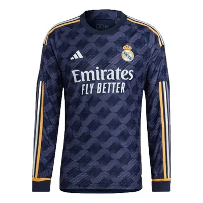 ADIDAS ORIGINALS adidas Real Madrid 23/24 Long Sleeve Away Authentic Football Jesrey Asia Sizing 'Navy'