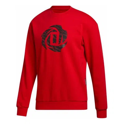 ADIDAS ORIGINALS adidas Rose Crew Basketball Sports Round-neck Hooded Shirt Men Light Red