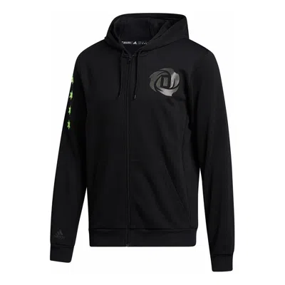 ADIDAS ORIGINALS adidas Rose Fullzip Basketball Sports Long-sleeve Hooded Jacket Men Black