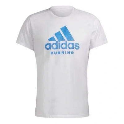 ADIDAS ORIGINALS adidas Run Logo Tee M Logo Printing Round Neck Short Sleeve White