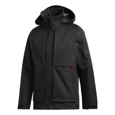 ADIDAS ORIGINALS adidas Series Printing polar fleece Hooded Jacket Black