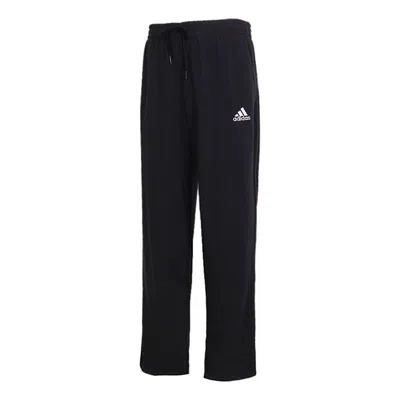 ADIDAS ORIGINALS adidas Solid Color logo Casual Sports Elastic Waistband Long Pants Black