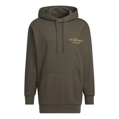 ADIDAS ORIGINALS adidas Solid Color Pocket Alphabet Loose Casual Hooded Long Sleeves Hoodie Men's Brown