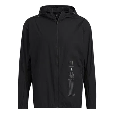 ADIDAS ORIGINALS adidas Solid Color Sports Hooded Jacket Black