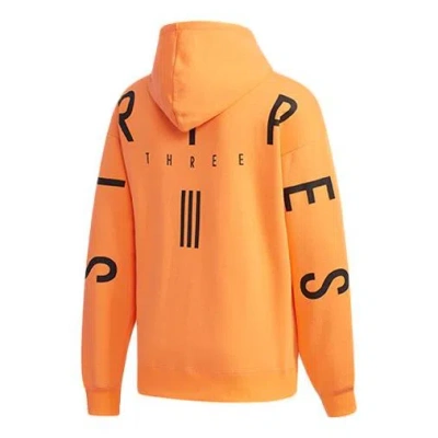 ADIDAS ORIGINALS adidas Sport 2 Street Alphabet Printing Athleisure Casual Sports Hooded Jacket Orange
