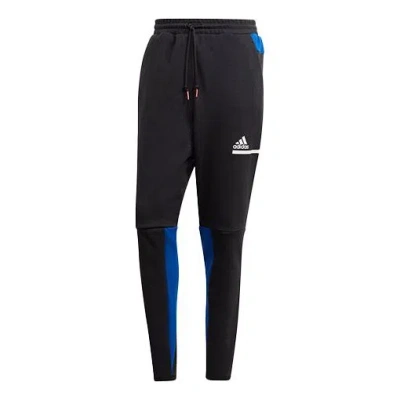 ADIDAS ORIGINALS adidas Sports Casual Long Pants Black Blue Colorblock
