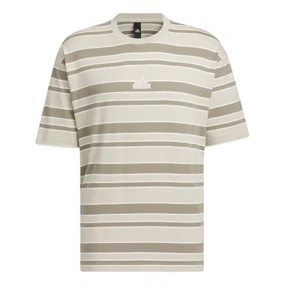 ADIDAS ORIGINALS adidas Sportswear FL Stripe T-Shirt Asia Sizing 'Tan Olive Green'