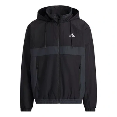 ADIDAS ORIGINALS adidas St Warmblk Jkt Zipper Cardigan Stand Collar hooded track Jacket Black
