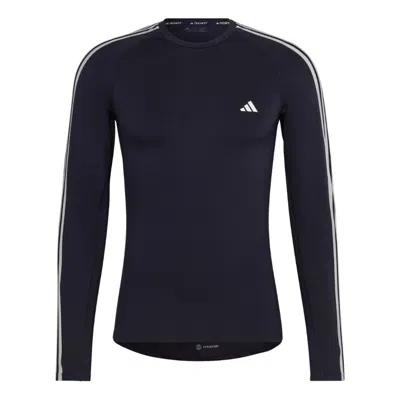 ADIDAS ORIGINALS adidas Techfit 3-Stripes Long Sleeve Training Shirt 'Navy'