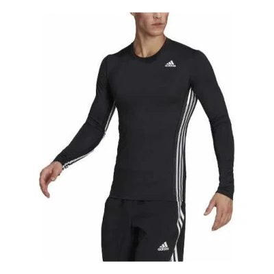 ADIDAS ORIGINALS adidas TF Turf 3s Uv Tee Casual Breathable Sports Gym Long Sleeves Black