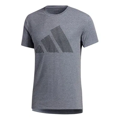 ADIDAS ORIGINALS adidas Three-Bar Tee logo Applique Short-sleeve Tee Men Blue