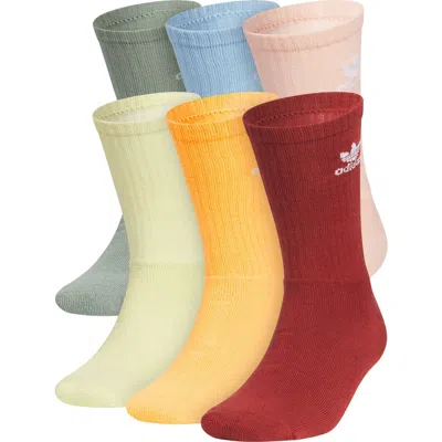 ADIDAS ORIGINALS ADIDAS TREFOIL 6-PACK CREW SOCKS