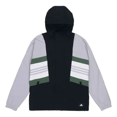 ADIDAS ORIGINALS adidas UB JKT CB Fleece Lined Stay Warm Sports Woven Hooded Jacket Silver Gray