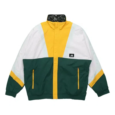 ADIDAS ORIGINALS adidas UB JKT SILO Logo Casual Sports Colorblock Jacket Forest Green