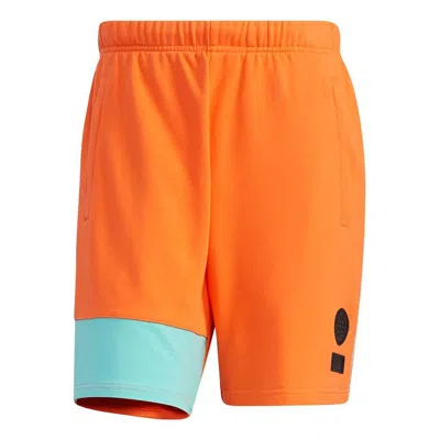 ADIDAS ORIGINALS adidas Ub Sht Kn Sports Stylish Contrast Color Stitching Shorts Orange