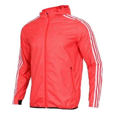 ADIDAS ORIGINALS adidas Wb Aop 3s Woven Casual Sports Hooded Jacket Red