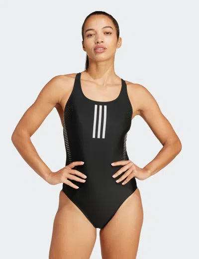 ADIDAS ORIGINALS ADIDAS WOMEN'S 3-STRIPES GRAPHIC V-BACK SWIMSUIT