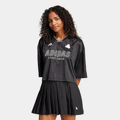 ADIDAS ORIGINALS ADIDAS WOMEN'S TIRO 3-STRIPES OVERSIZED JERSEY SHIRT