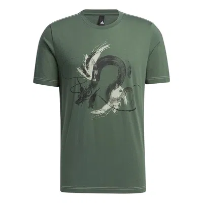ADIDAS ORIGINALS adidas Wuji Tee Graphic Print Shirt Green