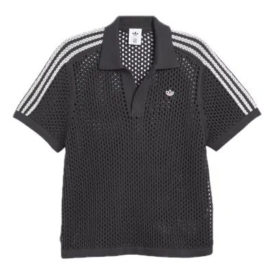 ADIDAS ORIGINALS adidas x CLOT FW24 Crochet Polo Shirt Asia Sizing 'Carbon'
