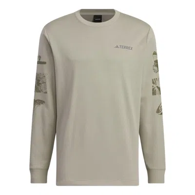 ADIDAS ORIGINALS adidas x National Geographic Aeroready Graphic Long Sleeve Tee Asia Sizing 'Silver Pebble'