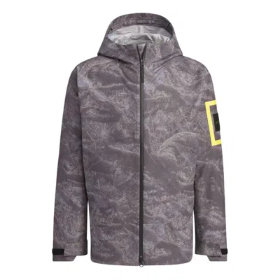 ADIDAS ORIGINALS adidas x National Geographic Allover Print RAIN. RDY Jacket Asia Sizing 'Silver Violet'