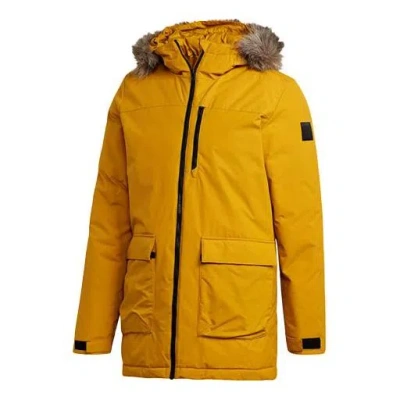 ADIDAS ORIGINALS adidas Xploric Windproof Casual Sports Hooded Down Jacket Men's Yellow