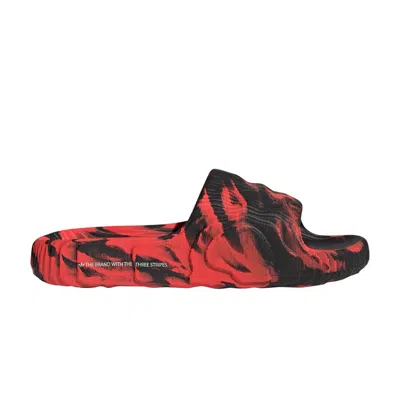 ADIDAS ORIGINALS ADILETTE 22 SLIDES 'BRIGHT RED BLACK'