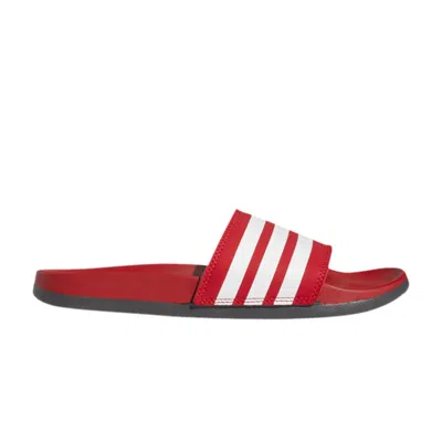 ADIDAS ORIGINALS ADILETTE COMFORT SLIDES 'SCARLET WHITE'