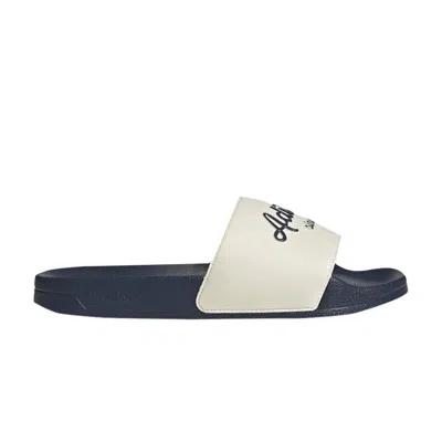 ADIDAS ORIGINALS ADILETTE SHOWER SLIDE 'WHITE SHADOW NAVY'