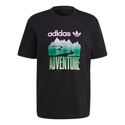 ADIDAS ORIGINALS adidas originals Adv Mount Tee Retro Pattern Sports Short Sleeve Black