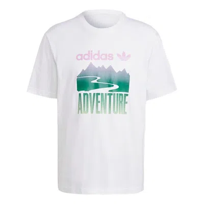 ADIDAS ORIGINALS adidas originals Adv Mount Tee Retro Pattern Sports Short Sleeve White