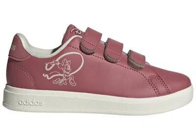 ADIDAS ORIGINALS ADVANTAGE DISNEY MICKEY SNEAKERS IN PRELOVED CRIMSON/SANDY PINK/OFF WHITE