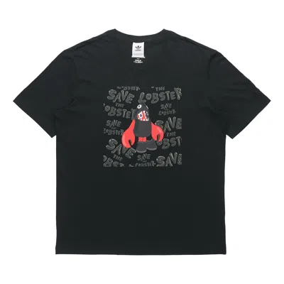 ADIDAS ORIGINALS adidas originals Artist Tee Ss Dragon Printing Round Neck Pullover Sports Short Sleeve Black