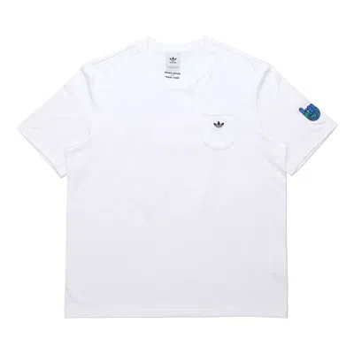 ADIDAS ORIGINALS adidas originals Artist Tee Ss Funny Printing Sports Round Neck Short Sleeve White