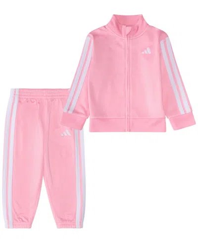 ADIDAS ORIGINALS BABY GIRLS 2-PIECE TRICOT TRACK JACKET AND PANTS SET