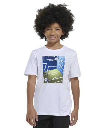 ADIDAS ORIGINALS BIG BOYS SHORT-SLEEVE SURREAL SPORT GRAPHIC COTTON T-SHIRT