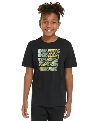 ADIDAS ORIGINALS BIG BOYS WARP WALL GRAPHIC T-SHIRT
