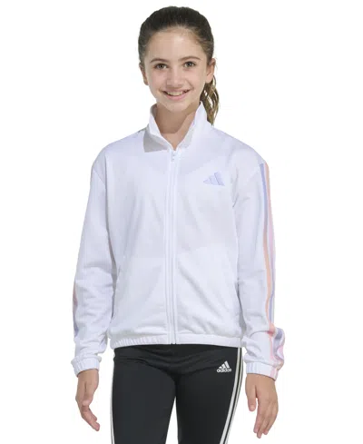 ADIDAS ORIGINALS BIG GIRLS LONG-SLEEVE 3-STRIPE PRINTED TRACK JACKET