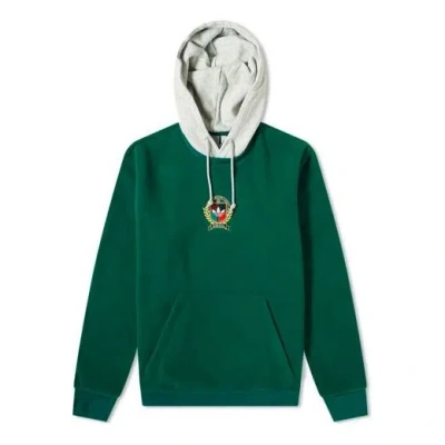 ADIDAS ORIGINALS adidas originals C Crest Pf Hdy Logo Sports Pullover Contrasting Colors Forest Green