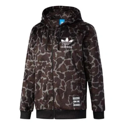 ADIDAS ORIGINALS adidas originals Camouflage Stay Warm Hooded Jacket Brown