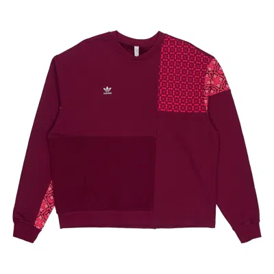 ADIDAS ORIGINALS adidas originals CNY Limited Pattern Printing Sports Round Neck Pullover Brown Red