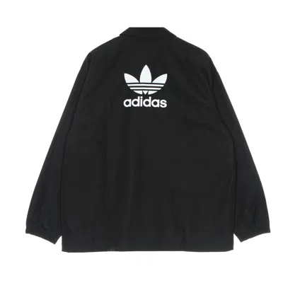 ADIDAS ORIGINALS COACH JACKET MEN'S ADICOLOR CLASSICS TREFOIL COACH JACKET BLACK