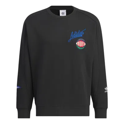 ADIDAS ORIGINALS adidas Originals Collegiate Badgework Crew Sweatshirt 'Black'