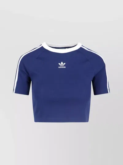 ADIDAS ORIGINALS CREW NECK STRIPED DETAIL TOP