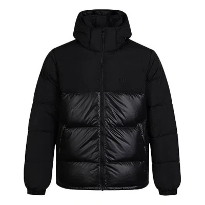 ADIDAS ORIGINALS adidas originals Down Regen Puff Stay Warm Splicing Sports hooded down Jacket Black