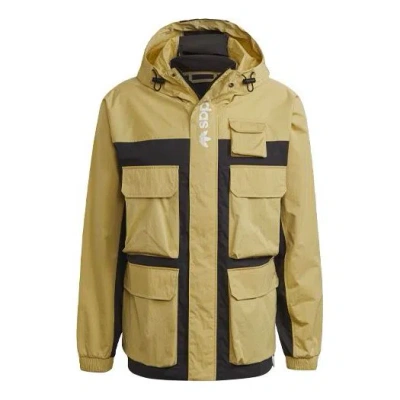 ADIDAS ORIGINALS adidas originals G Outd Parka Sports Multiple Pockets Contrasting Colors Hooded Jacket