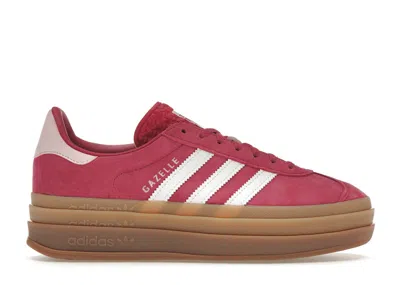ADIDAS ORIGINALS GAZELLE BOLD (WOMENS) SNEAKERS IN WILD PINK/CLOUD WHITE/CLEAR PINK